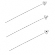 BY31® Componenti in acciaio inossidabile chiodini a testa palline 35mm argento