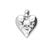 BY31&reg; Ciondoli in acciaio inossidabile cuore argento