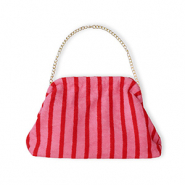BY31® Borsetta clic clac con catena removibile rosso-rosa