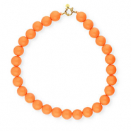 BY31&reg; Collane di perline acrilico 16mm lucido Orange peel-oro