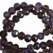 Perline sfaccettate 4x3mm rondella marrone ruggine-effetto perlato
