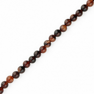 Perline in pietra naturale Quarzo 8mm multicolore marrone scuro
