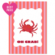 BY31® Espositori bigiotteria in cartoncino "Oh crab!" rosso-rosa-bianco