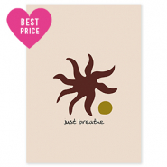 BY31® Espositori bigiotteria in cartoncino "Just breathe" crema-marrone scuro-verde oliva