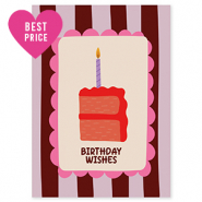 BY31® Espositori bigiotteria in cartoncino "Birthday wishes" marrone-viola-rosa-crema-rosso