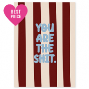 BY31® Espositori bigiotteria in cartoncino "You are the shit" marrone-crema-blu chiaro