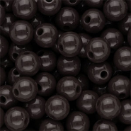 DQ Perline in acrilico 10 mm lucido marrone cioccolato scuro