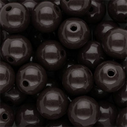 DQ Perline in acrilico 12 mm lucido marrone cioccolato scuro