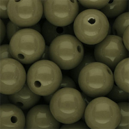 DQ Perline in acrilico 14 mm lucido verde militare