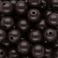DQ Perline in acrilico 14 mm lucido marrone cioccolato scuro