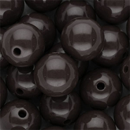 DQ Perline in acrilico 16 mm lucido marrone cioccolato scuro