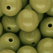 DQ Perline in acrilico 18 mm lucido verde oliva