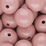 DQ Perline in acrilico 18 mm lucido rosa vintage