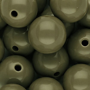DQ Perline in acrilico 18 mm lucido verde militare