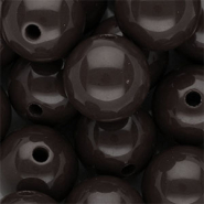 DQ Perline in acrilico 18 mm lucido marrone cioccolato scuro