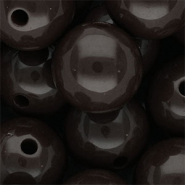 DQ Perline in acrilico 20 mm lucido marrone cioccolato scuro