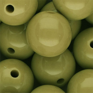 DQ Perline in acrilico 20 mm lucido verde oliva