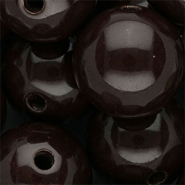 DQ Perline in acrilico 25 mm lucido marrone cioccolato scuro