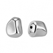 Perline in acrilico nugget argento