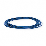 Pelle 1mm tubolare blu scuro