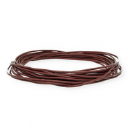 Pelle 1,5mm tubolare marrone scuro