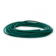 Pelle 3mm tubolare verde ottanio scuro