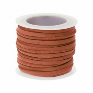 Similpelle scamosciata piatta 3 mm arancio bruciato