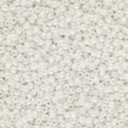Perline di vetro rocailles 8/0 (3 mm) bianco perla