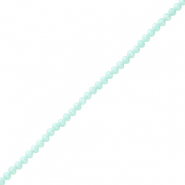 Perline sfaccettate 6x4mm rondella blu otanio chiaro