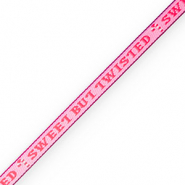 BY31® Nastro con testo "sweet but twisted" rosa-rosso-bianco-viola