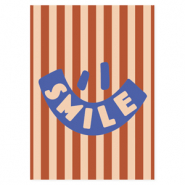BY31® Espositori bigiotteria in cartoncino "Smile" marrone crema-marrone ruggine-blu