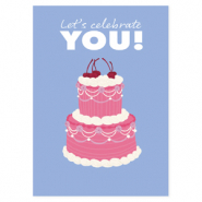 BY31® Espositori bigiotteria in cartoncino "Let's celebrate you" blu denim-bianco-rosa