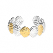 Anelli in acciaio inossidabile conchiglia argento-oro