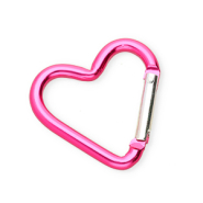 Componenti colorati anello brisé portachiavi cuore rosa magenta lucido