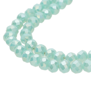 Perline sfaccettate 4x3 mm rondella acquamarina chiaro - effetto ambra