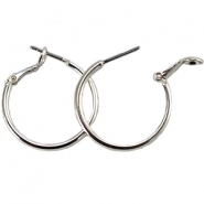 Componenti di metallo DQ orecchini a cerchio 20mm argento