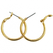 Componenti di metallo DQ orecchini a cerchio 25mm oro