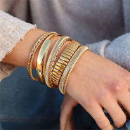 Set di ispirazione Ispirazione gioielli con bracciali bangle in acciaio inossidabile