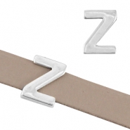 Passante di metallo DQ Ø10,3x2,3 mm a forma di lettera Z argento antico (privo di nichel)
