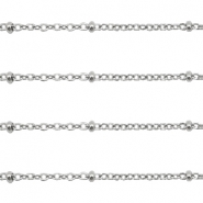 Componenti in acciaio inossidabile catena a rol&ograve; 1,4 mm argento