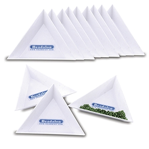 Vassoi porta perline triangolari Beadalon Bianco