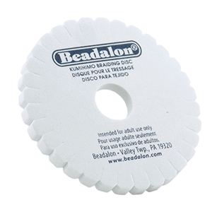 Kumihimo disco rotondo Beadalon 15cm Bianco