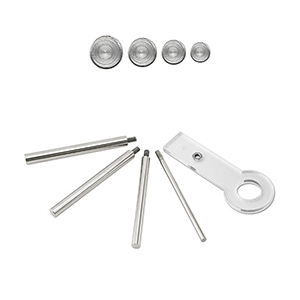 Beadalon attrezzo per creare anellini apribili (4mm, 6mm, 7mm, 8mm) argento