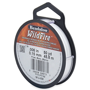 Beadalon filo Wildfire diametro 0.15mm bianco gelo