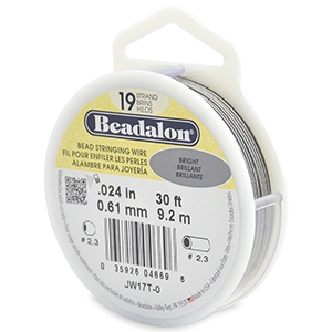 Beadalon filo infilaperle 19 fili diametro 0.61mm acciaio inossidabile brillante