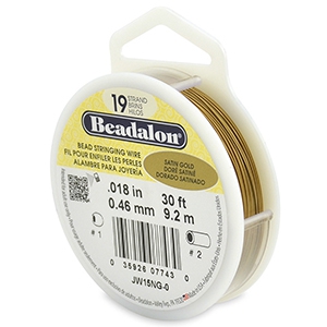 Beadalon filo infilaperle 19 fili diametro 0.46mm oro satinato