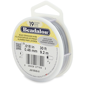 Beadalon filo infilaperle 19 fili diametro 0.46mm argento satinato
