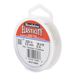 Beadalon filo infilaperle elastico diametro 0.5mm 5 metri trasparente