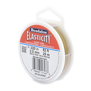 Beadalon filo infilaperle elastico diametro 0.5mm 25 metri oro satinato