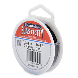 Beadalon filo infilaperle elastico diametro 0.8mm 5 metri nero